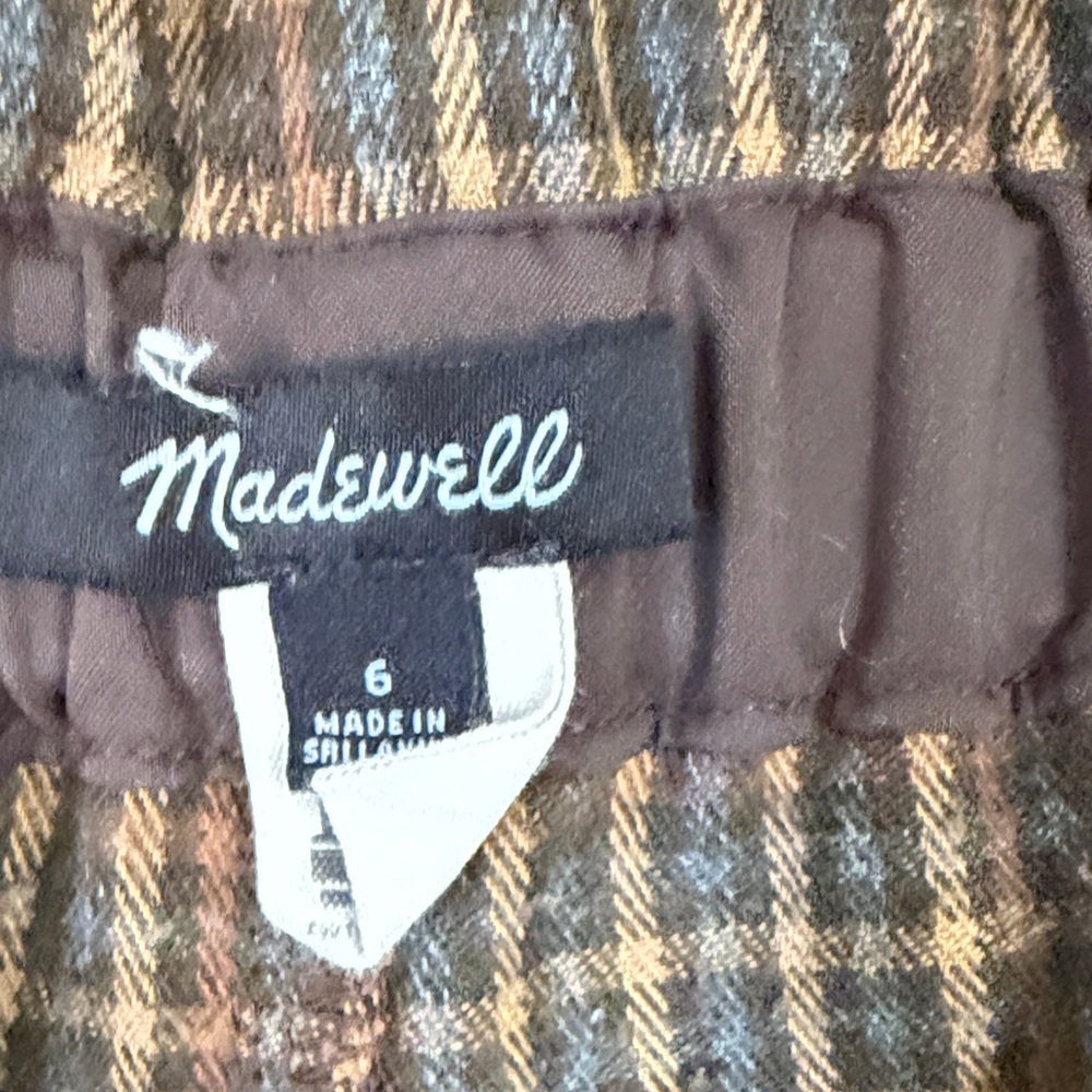 Madewell Brown and Gray Plaid pants - Picture 2 of 11